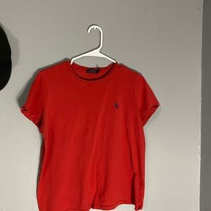 Red polo t shirt